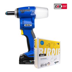 Gesipa Akku-Blindnietsetzgerät Birdie mit 2x Akku 2,0 Ah und 1x Ladegerät im Karton