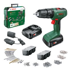 Bosch Akku-Zweigang-Schlagbohrschrauber EasyImpact 18V-40 + System-Box, 2x Akku PBA