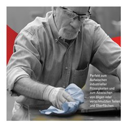 WypAll Papierwischtücher für industrielle Reinigungsaufgaben L30, Jumborolle, 1 Rolle x 670 Wischtücher, 3-lagig, blau