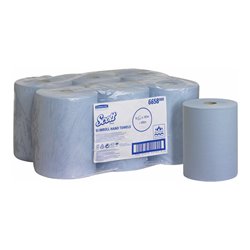 Scott Slimroll-Handtücher, 6 x 165 m blau, 1-lagige Rollen