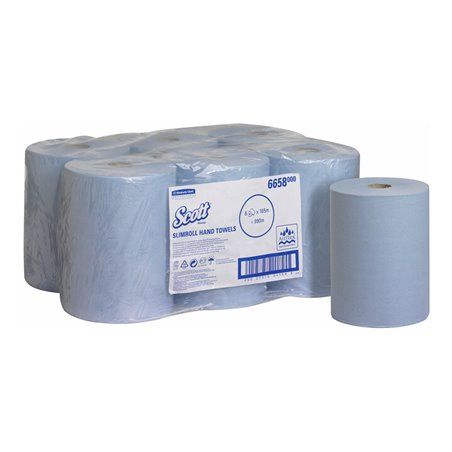 Scott Slimroll-Handtücher, 6 x 165 m blau, 1-lagige Rollen