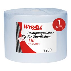 WypAll L10 Reinigungstücher für Oberflächen, 1 Blaue Rolle x 1.000 Papier-Wischtücher