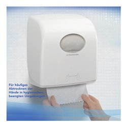 Scott Control Slimroll Rollenhandtücher, 6 x 165m lange, weiße, 1-lagige Rollen