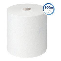 Scott Control Rollenhandtücher, 6 x 300m Weiß, 1-lagige Rollen