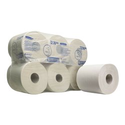 WypAll L10 Essential Wischtücher, 6 Rollen à 300 m Länge, weißes, 1-lagiges Wischtuch