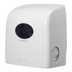 Aquarius Slimroll Handtuchspender, Weiß, 1 x weißer Handtuchrollen-Spender