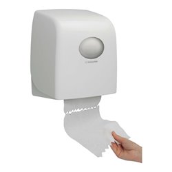 Aquarius Slimroll Handtuchspender, Weiß, 1 x weißer Handtuchrollen-Spender