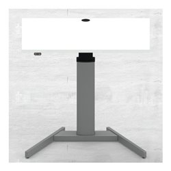 STIER Elektrisch höhenverstellbarer Steh-Tisch 501-19 100x80cm Weiß mel., 68-120cm