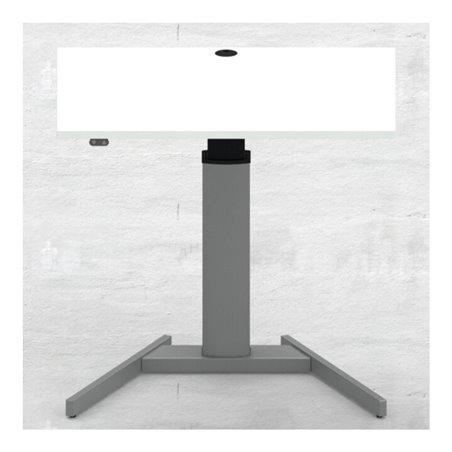 STIER Elektrisch höhenverstellbarer Steh-Tisch 501-19 100x80cm Weiß mel., 68-120cm