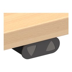 STIER Elektrisch höhenverstellbarer Steh-Tisch 501-19 100x80cm Weiß mel., 68-120cm