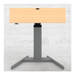 STIER Elektrisch höhenverstellbarer Steh-Tisch 501-19 100x80cm Buche mel., 68-120cm
