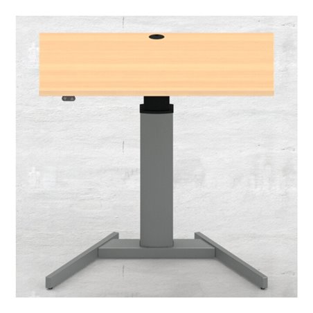 STIER Elektrisch höhenverstellbarer Steh-Tisch 501-19 100x80cm Buche mel., 68-120cm
