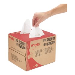 WypAll X70-Reinigungstücher, 1 BRAG Box mit 200 weißen, 1-lagigen Tüchern