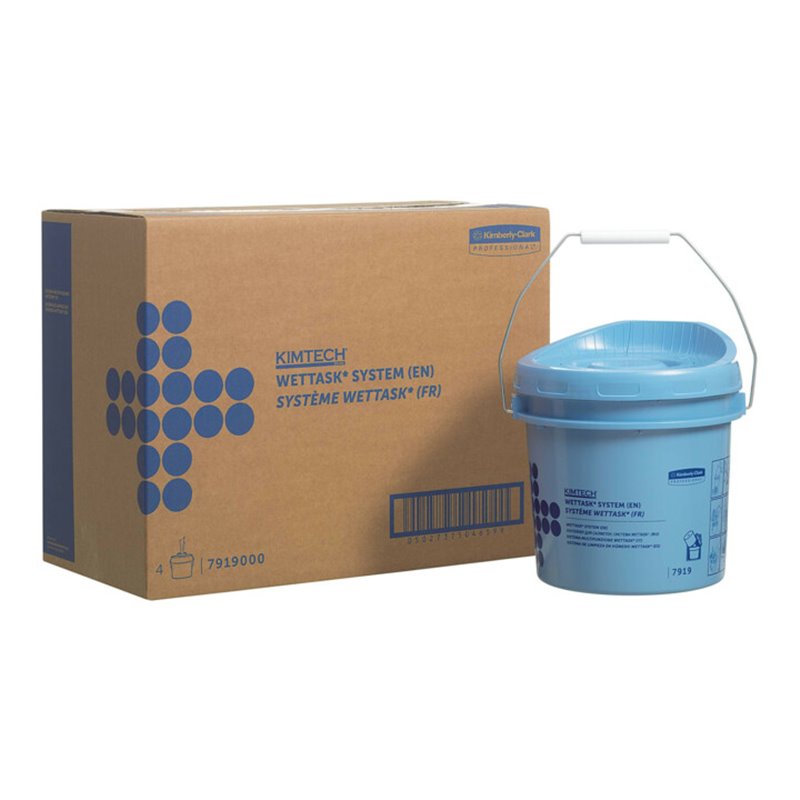 Kimtech Wettask Rollenspendereimer, 4 x blaue Spendereimer