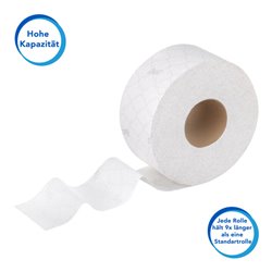 Scott Essential Jumbo Toilettenpapierrolle, 6 Rollen x 380m Blatt 2-lagigen Toilettenpapiers
