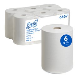 Scott gerollte Papierhandtücher Slimroll , weiß, 1-lagig