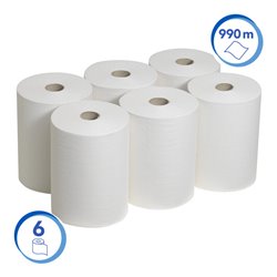 Scott gerollte Papierhandtücher Slimroll , weiß, 1-lagig