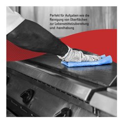 WypAll Papierwischtücher für Lebensmittel & Hygiene, 6 Rollen x 630 Wischtücher, 1-lagig, blau