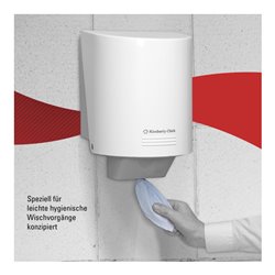 WypAll Papierwischtücher für Lebensmittel & Hygiene, 6 Rollen x 630 Wischtücher, 1-lagig, blau