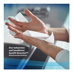 Scott Essential Papierhandtücher gerollt, 6 x 350 m Handtuchrollen, weiß