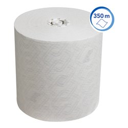 Scott Essential Papierhandtücher gerollt, 6 x 350 m Handtuchrollen, weiß