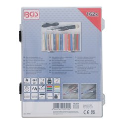 BGS Mini-Heißgasbrenner mit Schrumpfschlauch-Sortiment farbig mit Piezo-Zündung 162-tlg.