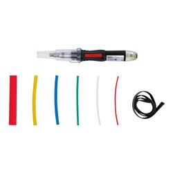 BGS Mini-Heißgasbrenner mit Schrumpfschlauch-Sortiment farbig mit Piezo-Zündung 162-tlg.