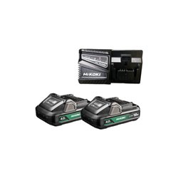 HiKOKI 2 Akkus 18V 4,0 Ah BSL1840M + Ladegerät UC18YFSL