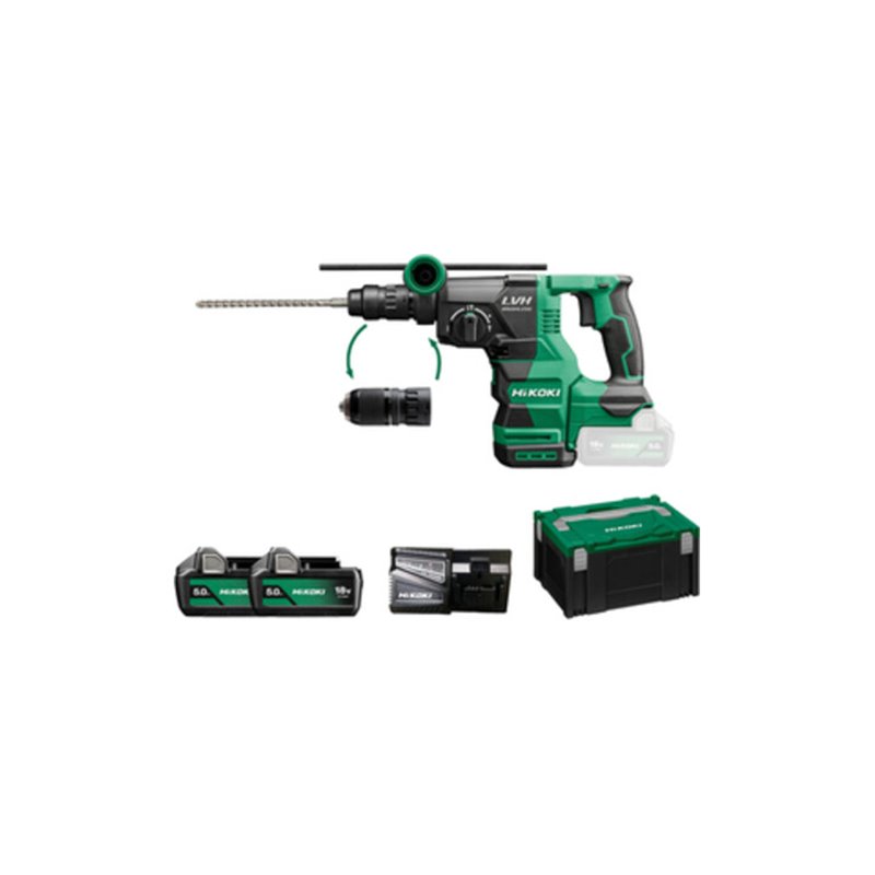 HiKOKI Akku-Bohr- und Meißelhammer (SDS-plus) DH1826DC (5,0 Ah) (HSC III)