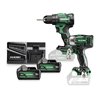 HiKOKI Combo-Kit Akku-Bohrschrauber + Schlagschrauber KC18DE-1 + 2x Akkus BSL1850MA