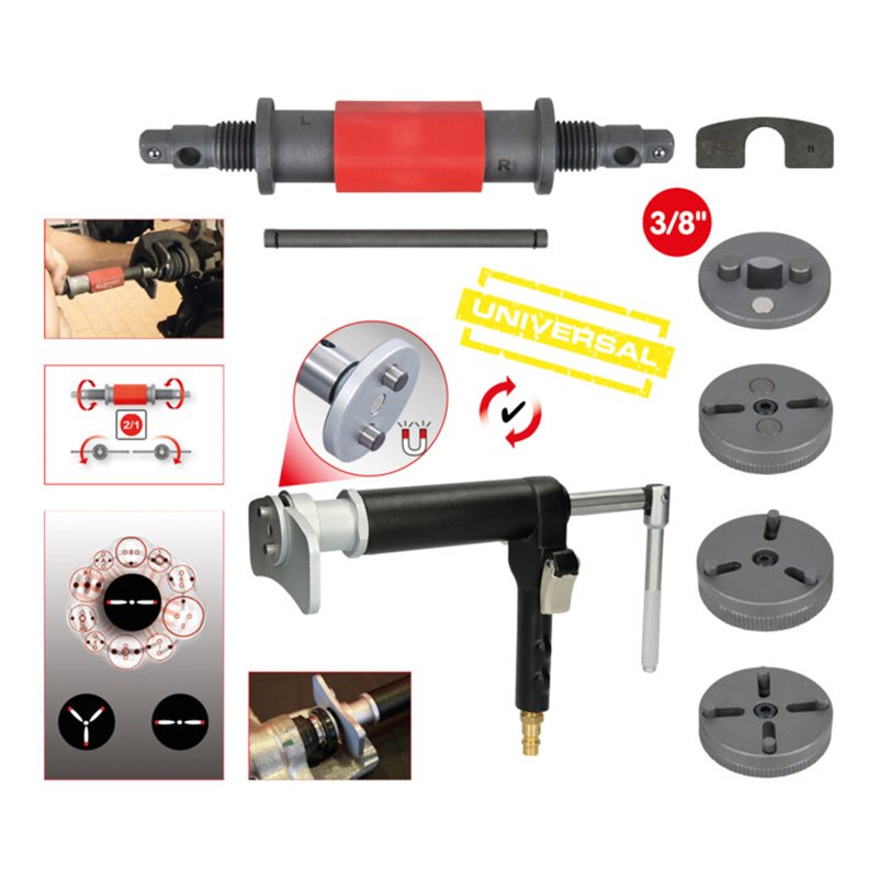 KS Tools Universal Bremskolben-Rückstell-Werkzeug-Satz, 8-tlg.