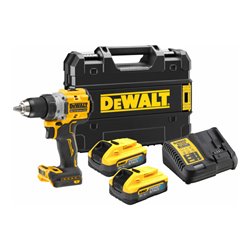 DEWALT Akku-Bohrschrauber 18V inkl. 2 x 18 V / 5 Ah Powerstack - Akkus