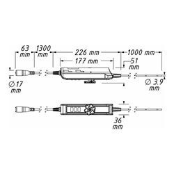 HAZET HD Schwenk-Sonde 180°, ⌀ 3,9 mm, Frontkamera 4812-23AF