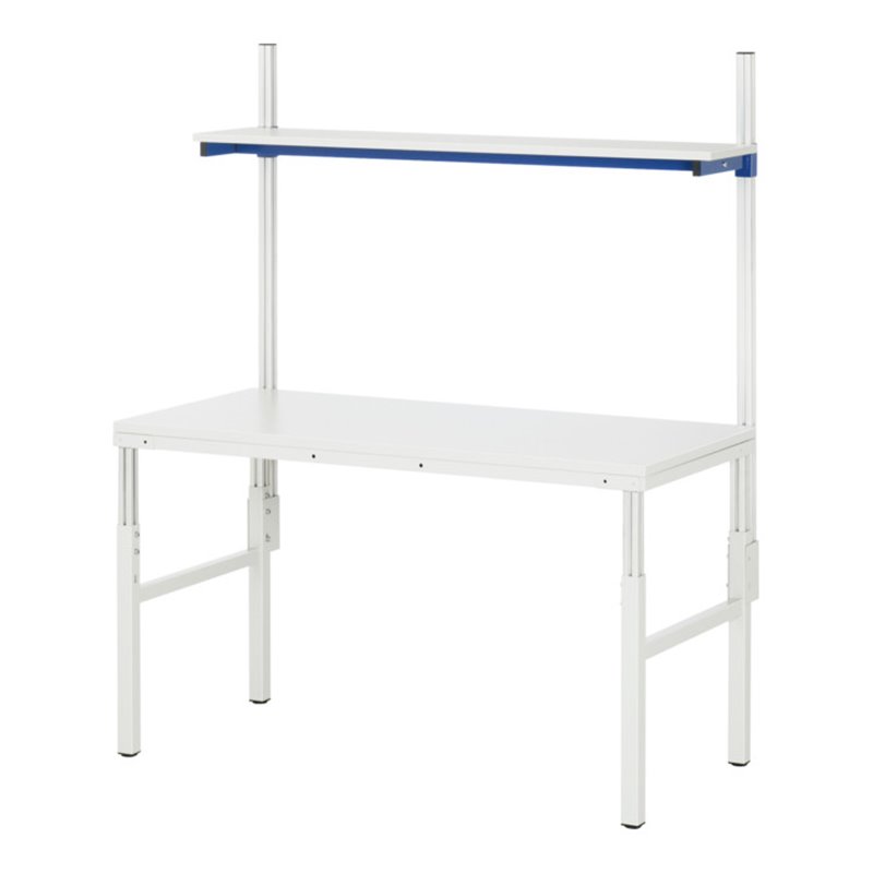 Rau Basistisch Etagenbord, B1200xT900xH650-1000/H2040mm, EGB-Melamin-Platte 28mm