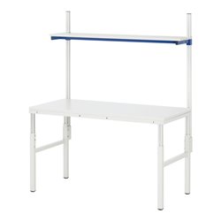 Rau Basistisch Etagenbord, B1200xT900xH650-1000/H2040mm, Melamin-Platte 22mm