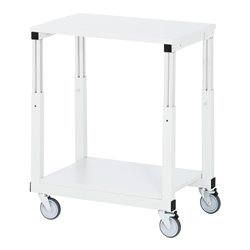 Rau Tischwagen Serie E, B700 x T500 x H650-1000mm, Melamin-Platte 22mm