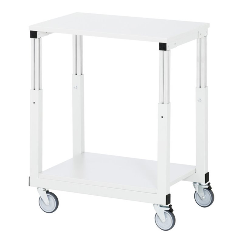 Rau Tischwagen Serie E, B700 x T500 x H650-1000mm, Melamin-Platte 22mm