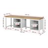 Rau Werkbank 8159A1, B2500xT900xH840mm, 6x Schublade-TA