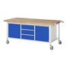 Rau Fahrbare Werkbank 8569, B2000xT900xH880mm, 3x Schublade-TA, 2x Türen