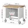 Rau Fahrbare Werkbank 8262, B1000xT700xH880mm, 4x Schublade-TA