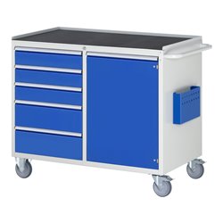 Rau Montagewagen LL5.23, B1145xT650xH975mm, 5x Schublade-TA, 1x Tür, MT-Top-25mm