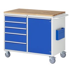 Rau Montagewagen LL5.23, B1145xT650xH975mm, 5x Schublade-TA, 1x Tür, B-Top-25mm