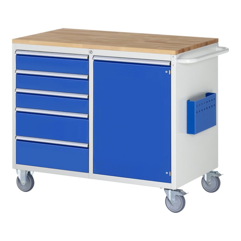 Rau Montagewagen LL5.23, B1145xT650xH975mm, 5x Schublade-TA, 1x Tür, B-Top-25mm