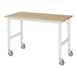 Rau Fahrbarer Arbeitstisch Tom (4 LR), B1500xT800xH910-1230mm, B-Platte-25mm