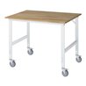 Rau Fahrbarer Arbeitstisch Tom (4 LR), B1250xT1000xH910-1230mm, B-Platte-25mm