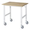Rau Fahrbarer Arbeitstisch Tom (4 LR), B1000xT800xH910-1230mm, B-Platte-25mm