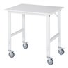 Rau Fahrbarer Arbeitstisch Tom (4 LR), B1000xT800xH910-1230mm, M-Platte-22mm
