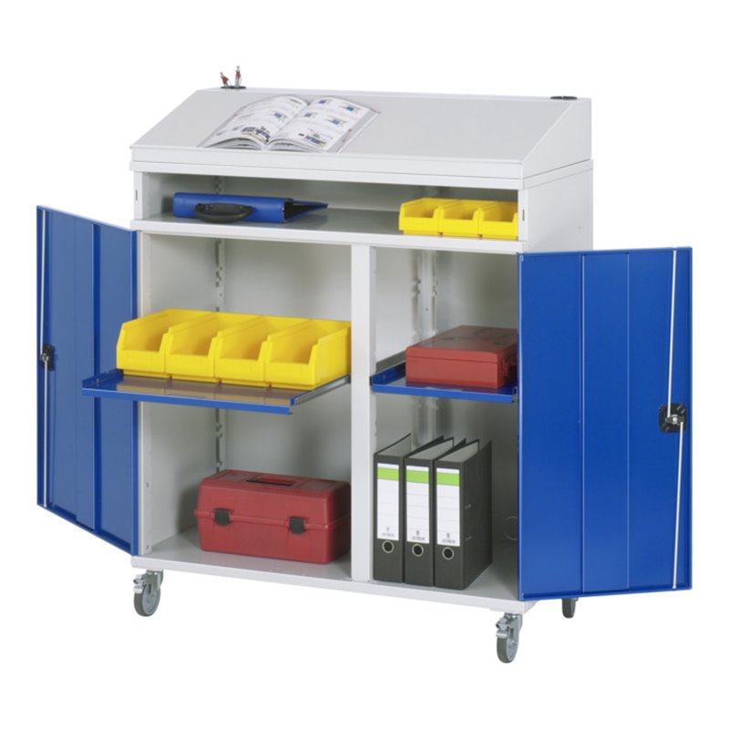 Rau Beistellschrank Stehpult 01T, B1100xT520xH1110/1220mm, mobil