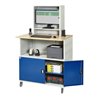 Rau Computer-Tisch 1022 mit Monitorgehäuse T300mm, B1100xT790xH1890mm, mobil