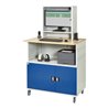 Rau Computer-Tisch 1022 mit Monitorgehäuse T300mm, B1100xT790xH1890mm, mobil